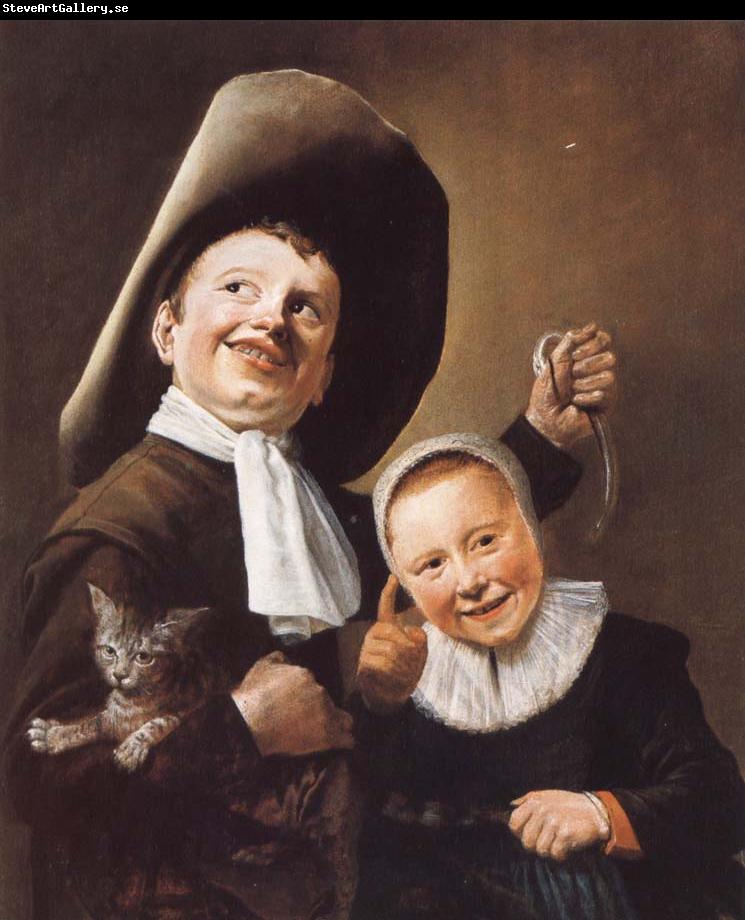 Judith leyster A Boy and a Girl with a Cat and an Eel